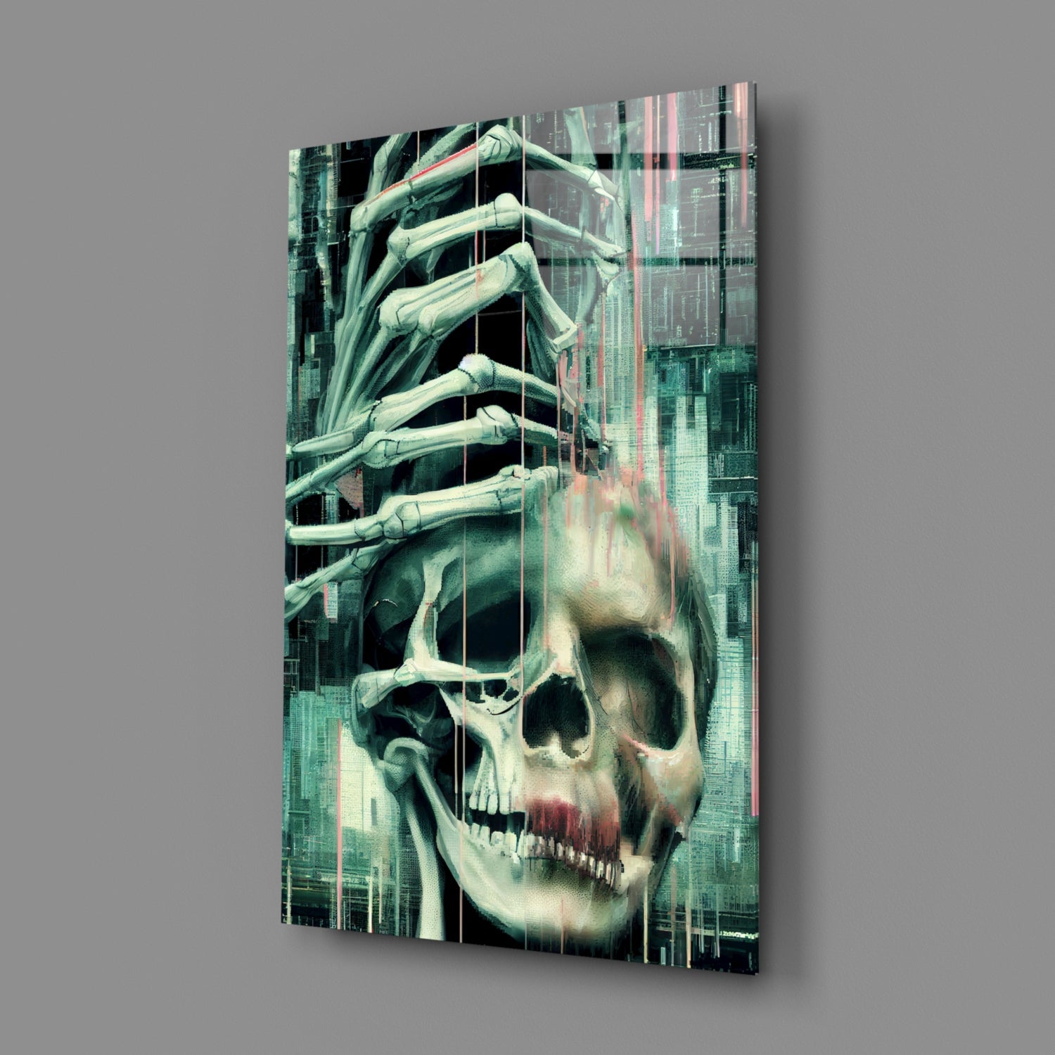 Fall of Skeletons Glass Art  || Designers Collection