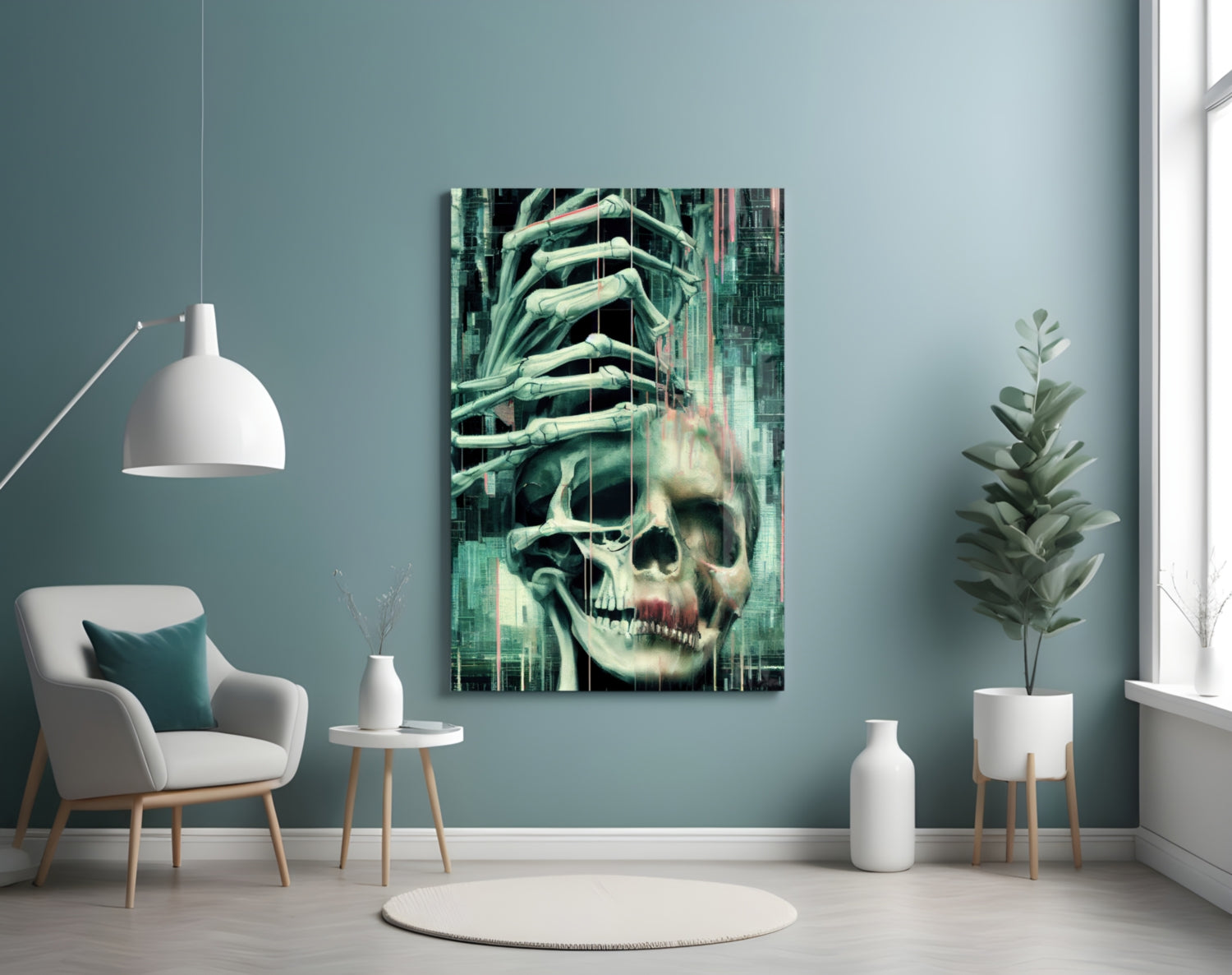 Fall of Skeletons Glass Art  || Designers Collection