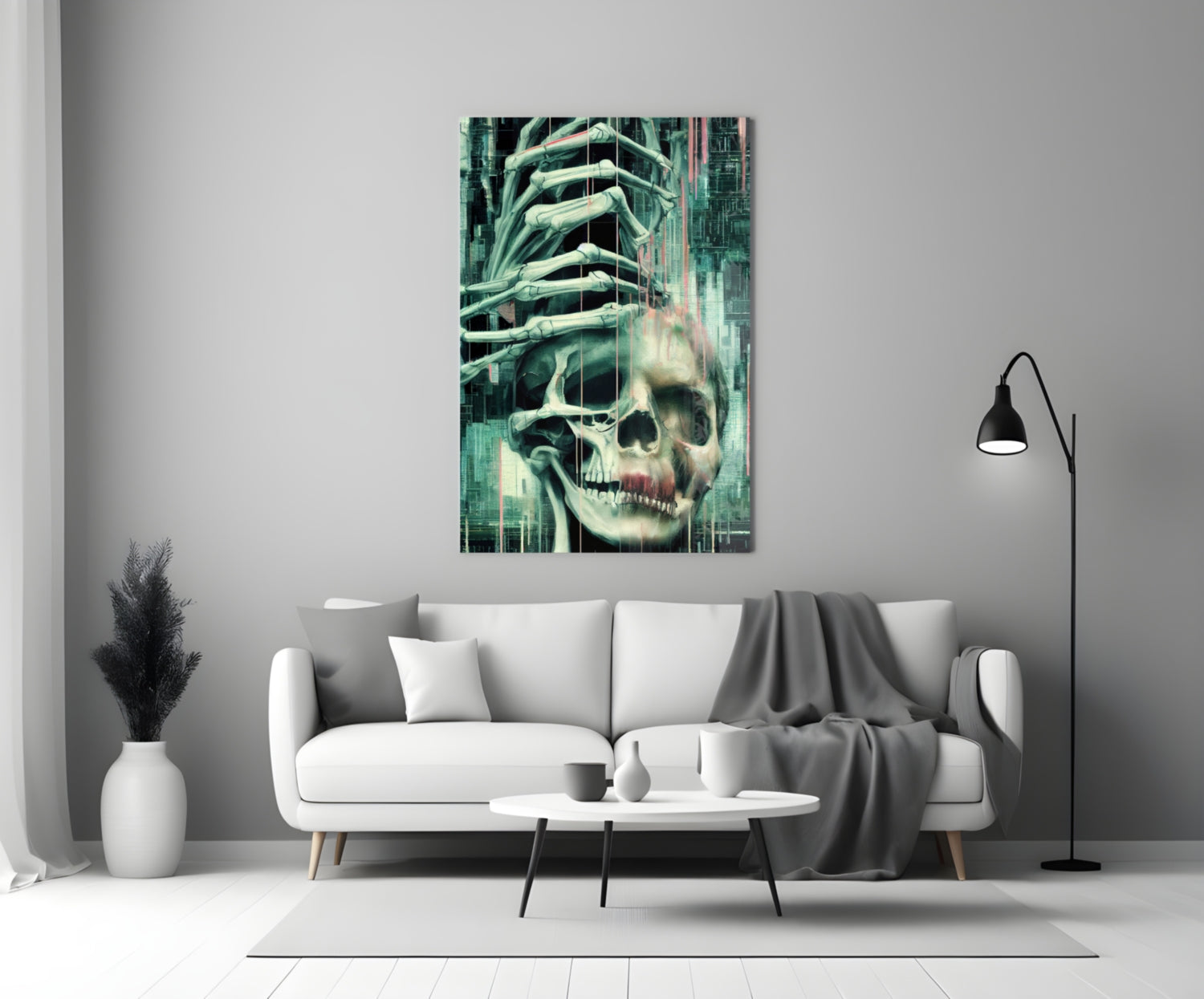 Fall of Skeletons Glass Art  || Designers Collection