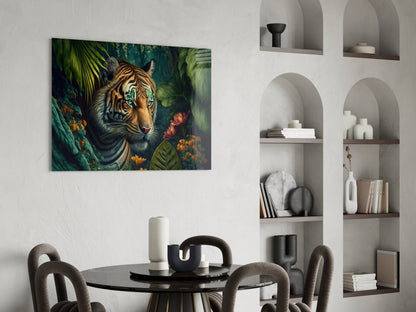 Trap Behind Flowers Glass Wall Art  || Designer Collection