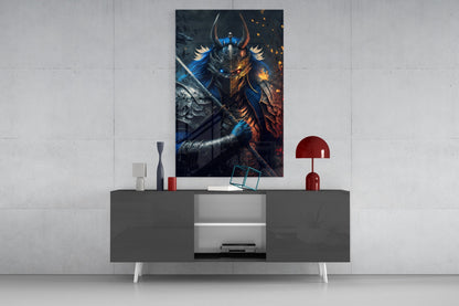 Lord Warrior Glass Wall Art  || Designer Collection