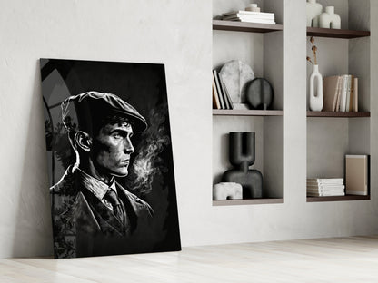 The Flat Cap Crime Boss Glass Wall Art || Designer Collection