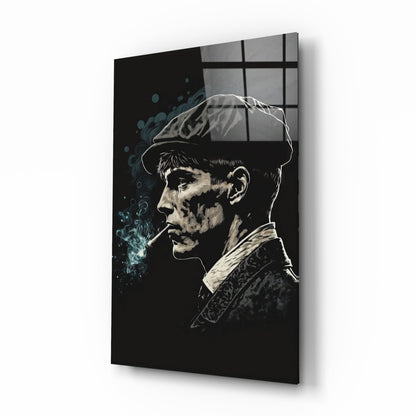 Newsboy Cap Gangster Glass Wall Art  || Designer Collection