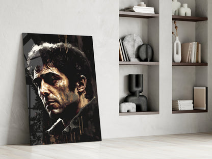Golden Shadow Cigar Actor Glass Wall Art