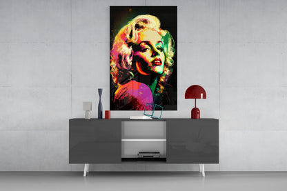 Rainbow Pop Blonde Icon Glass Wall Art