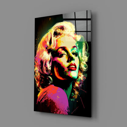 Rainbow Pop Blonde Icon Glass Wall Art