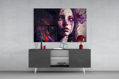 Beauty of a Sadness Glass Wall Art  || Designer Collection