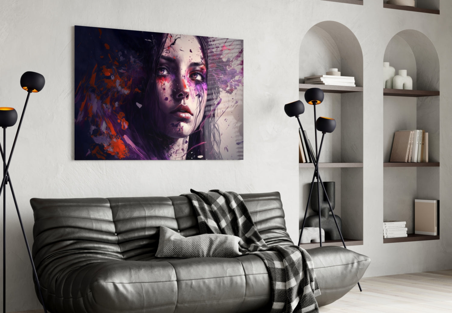 Beauty of a Sadness Glass Wall Art  || Designer Collection