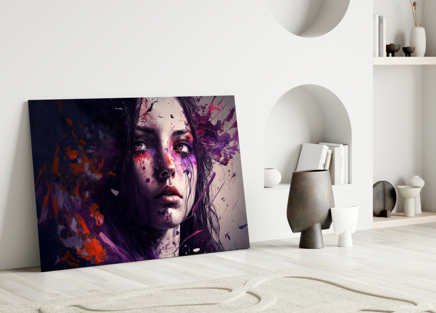 Beauty of a Sadness Glass Wall Art  || Designer Collection