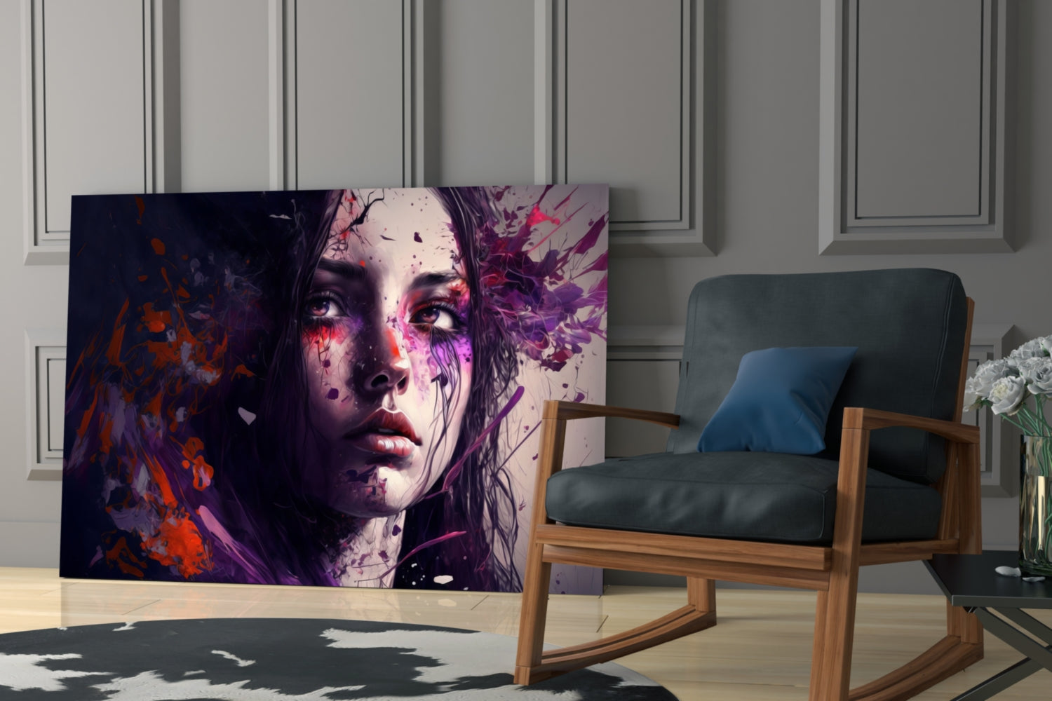 Beauty of a Sadness Glass Wall Art  || Designer Collection