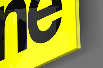Get Shit Done Bold Yellow Glass Wall Art