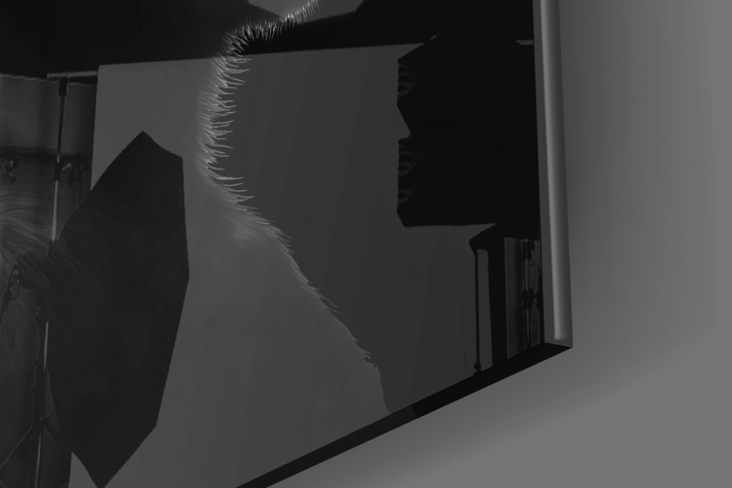 3 Wise Monkeys Chrome Edition Glass Wall Art || Designer Collection