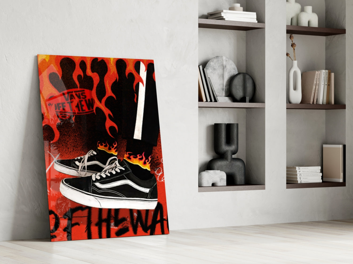Classic Skate Shoe Glass Wall Art || Designers Collection