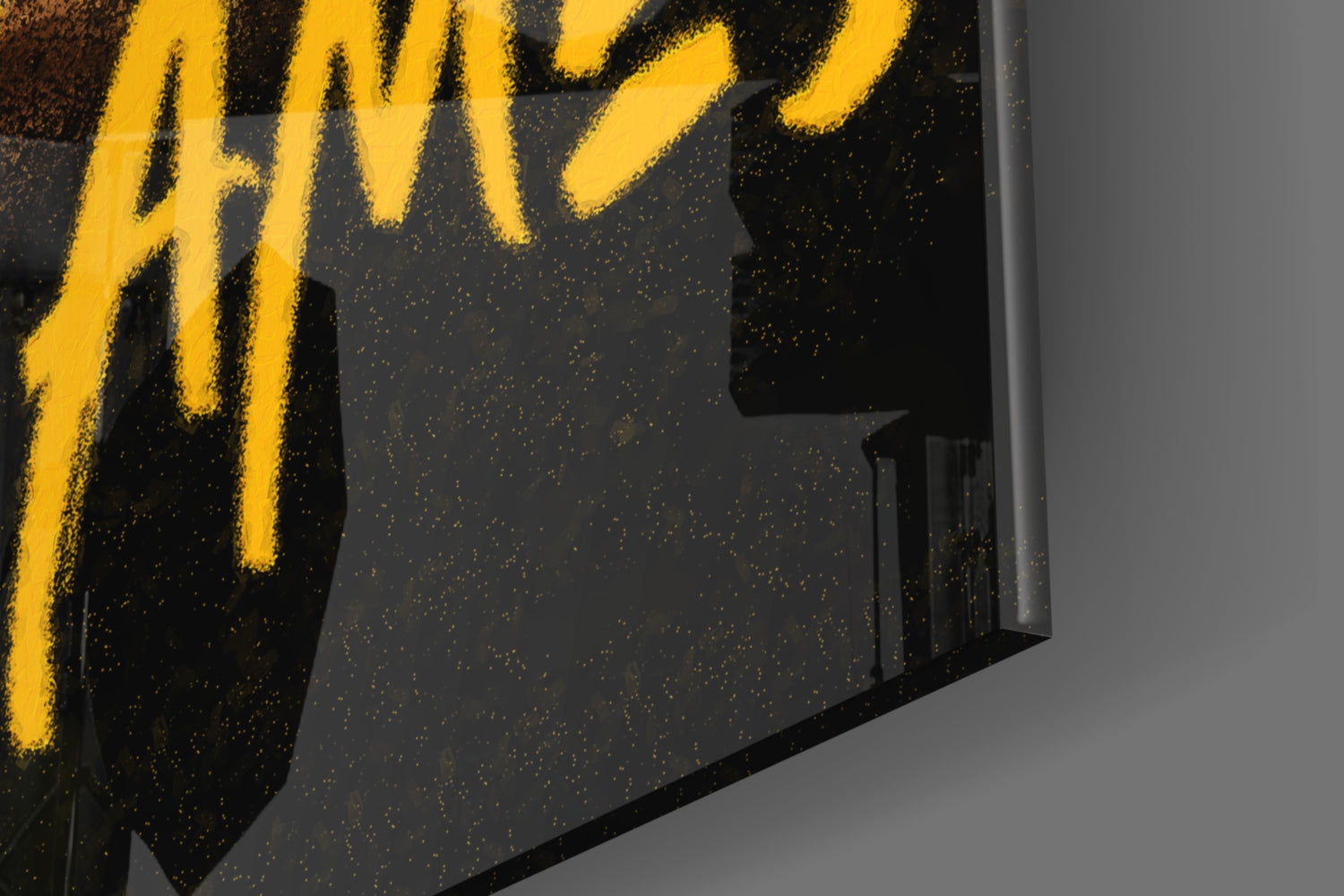 Crowned Basketball Champion Glass Wall Art || Designer Collection