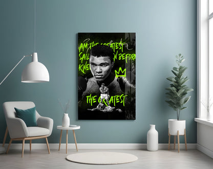Boxing Ring Champion Glass Wall Art || Designer Collection
