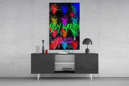 Pop Art Double Self Portrait Glass Wall Art || Designers Collection
