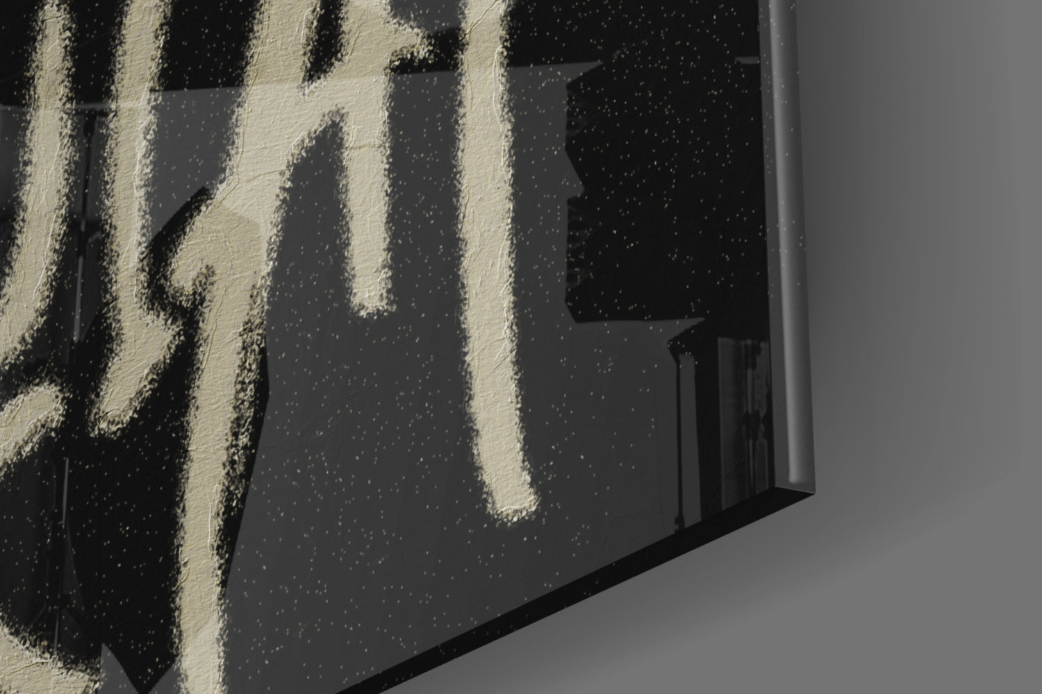 Street Stencil Meets Neo-Expressionist Glass Wall Art || Designer Collection