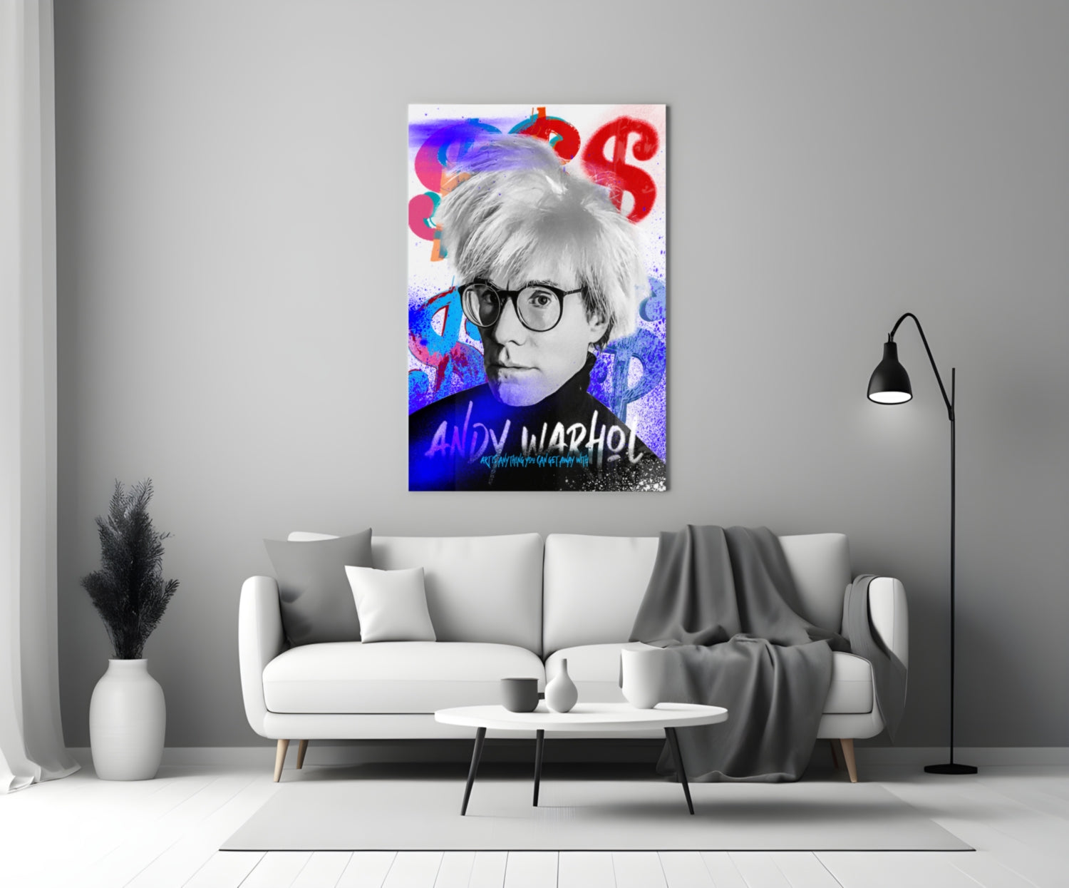 Pop Art Studio Portrait Glass Wall Art || Designer Collection