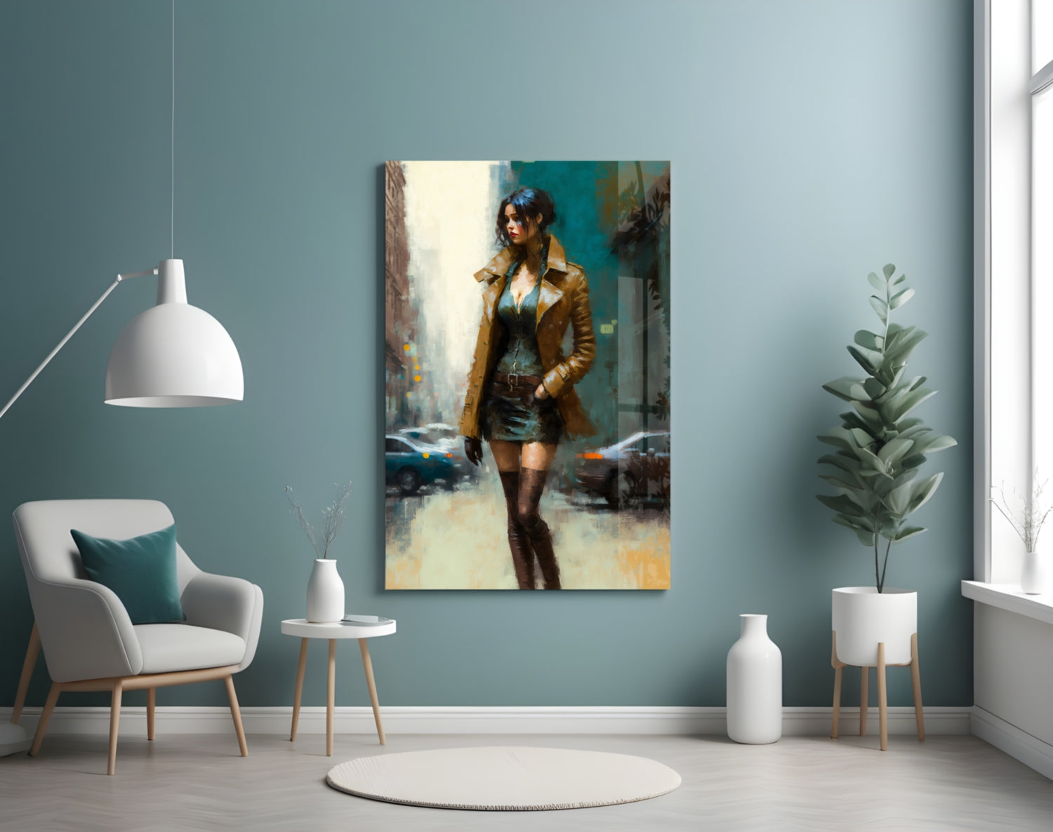 Pose Womanly Glass Wall Art || Designer Collection