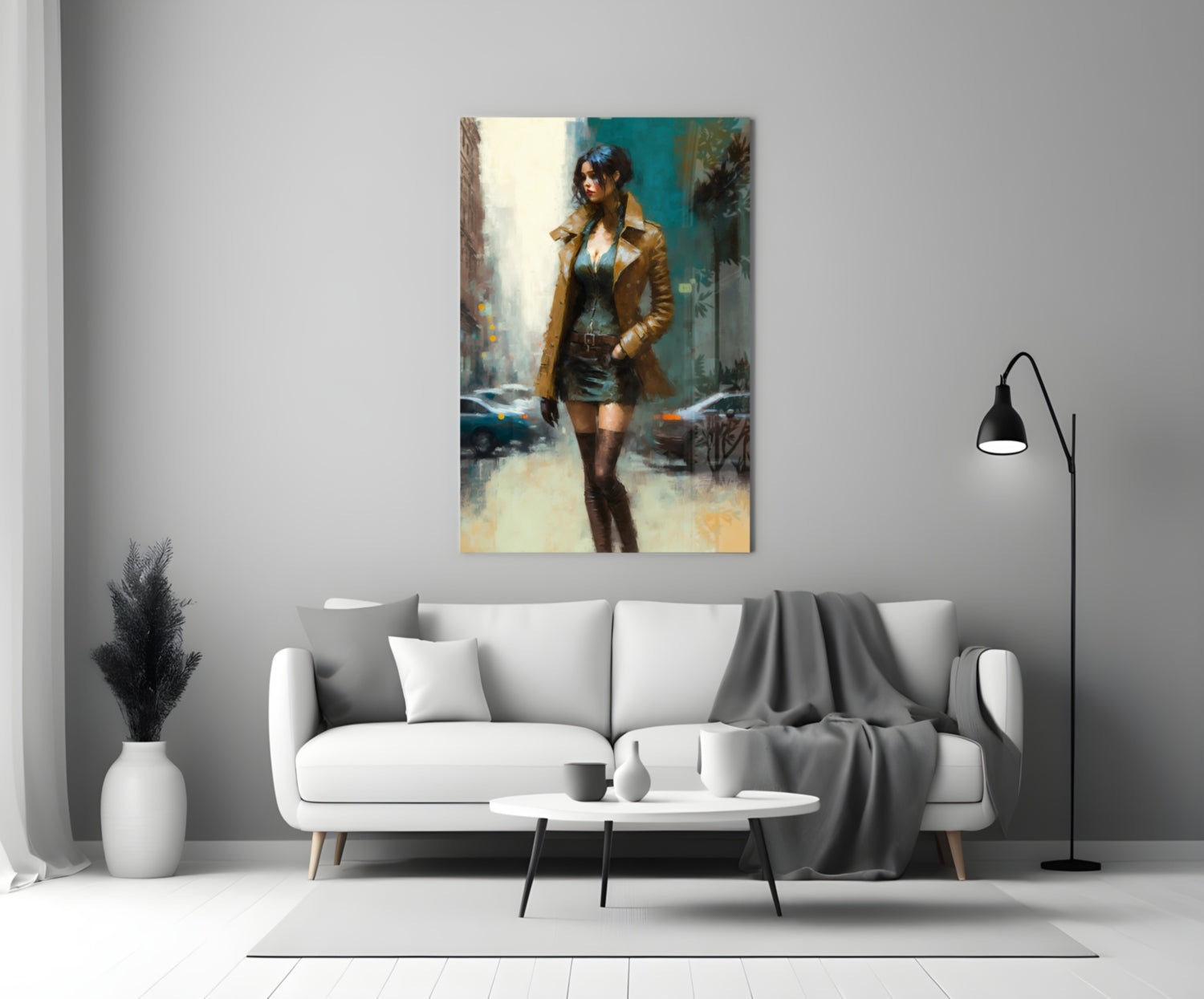 Pose Womanly Glass Wall Art || Designer Collection