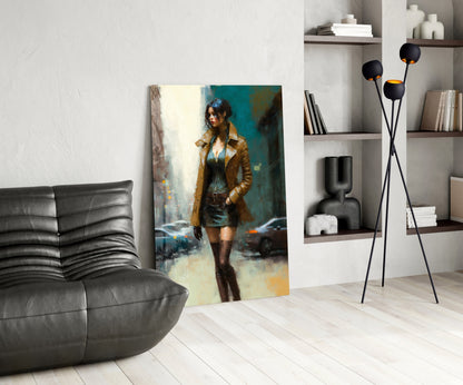 Pose Womanly Glass Wall Art || Designer Collection