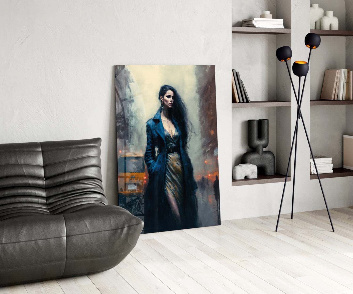Stand Womanly Glass Wall Art || Designer Collection