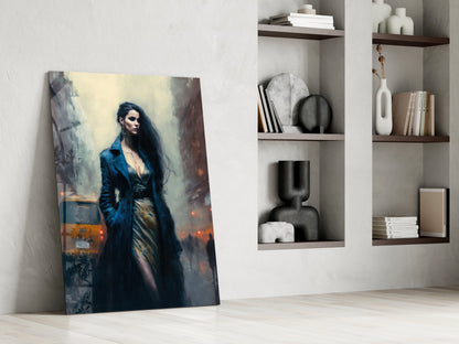 Stand Womanly Glass Wall Art || Designer Collection