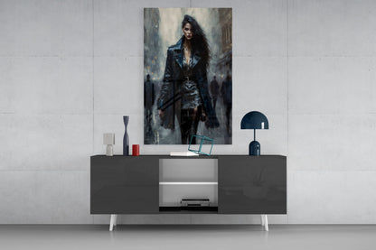 Walk Womanly Glass Wall Art || Designers Collection