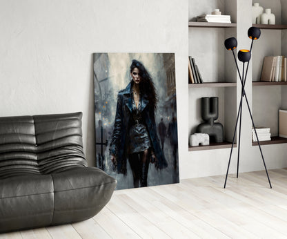Walk Womanly Glass Wall Art || Designers Collection
