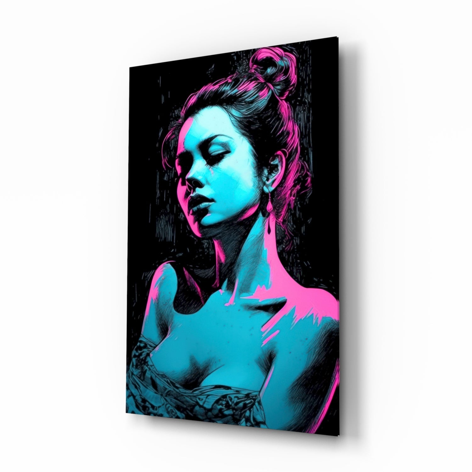 Girl Glass Wall Art || Designer Collection