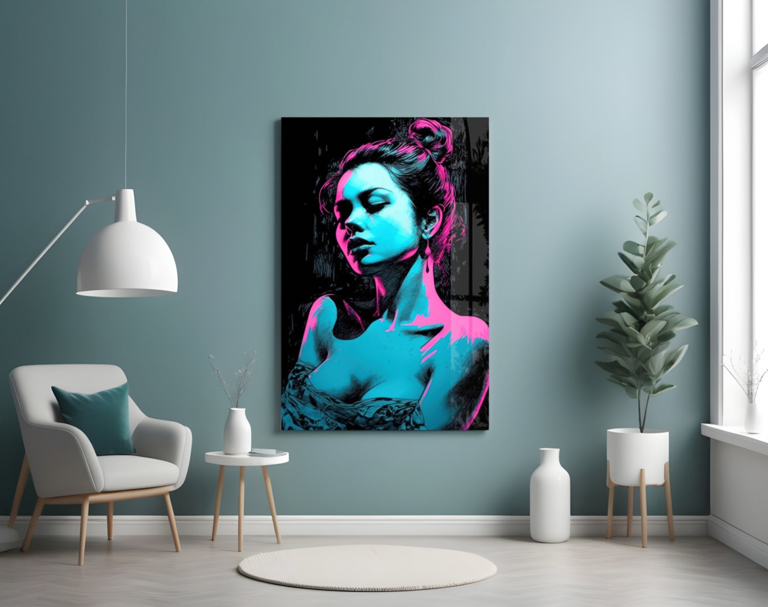Girl Glass Wall Art || Designer Collection