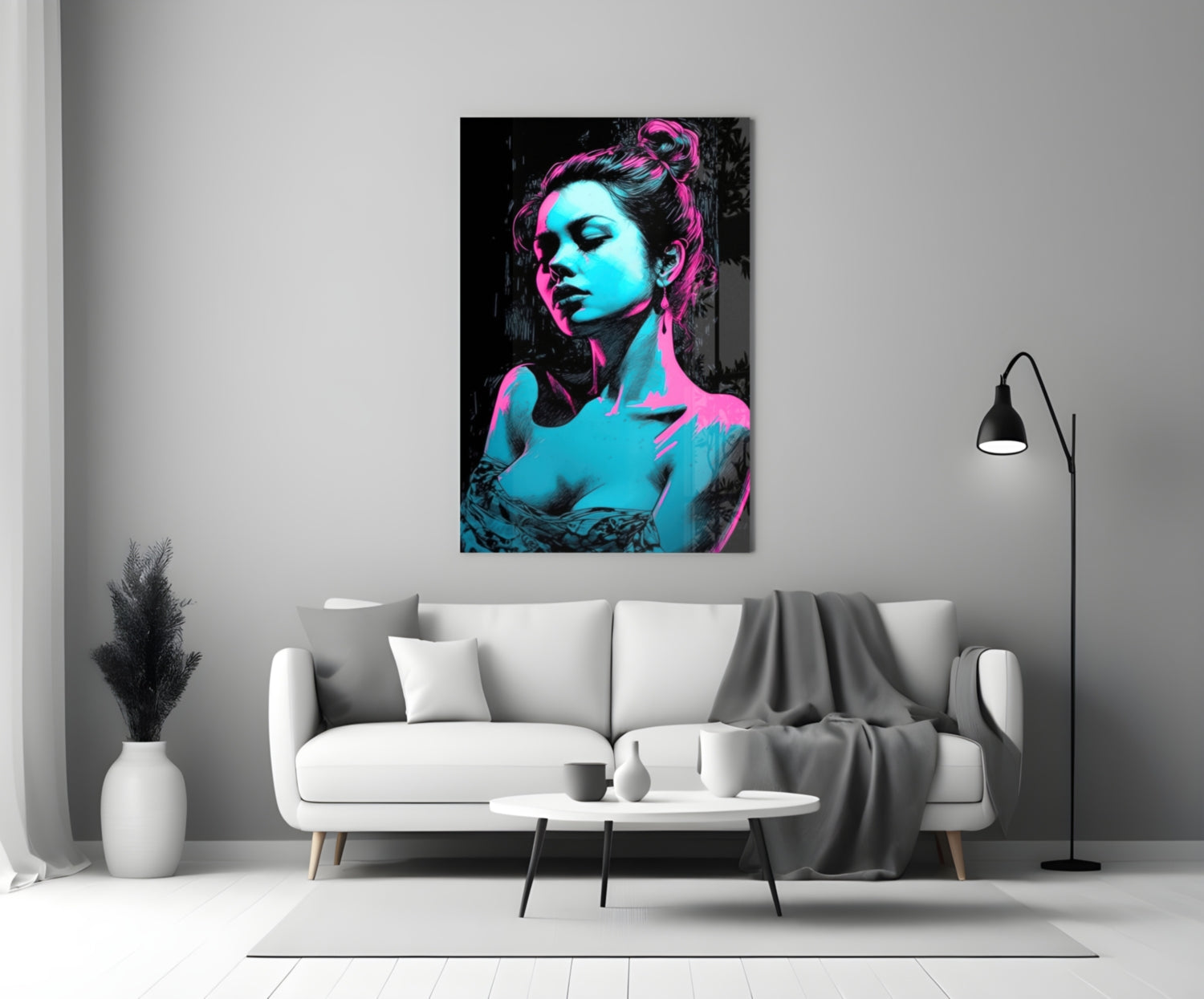 Girl Glass Wall Art || Designer Collection