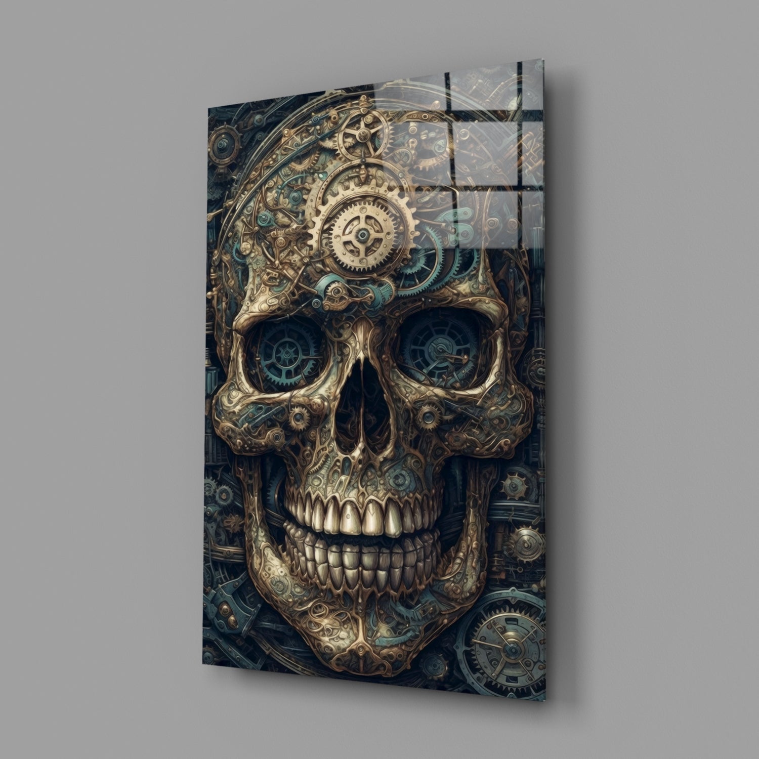 The Skull Glass Wall Art || Designer Collection