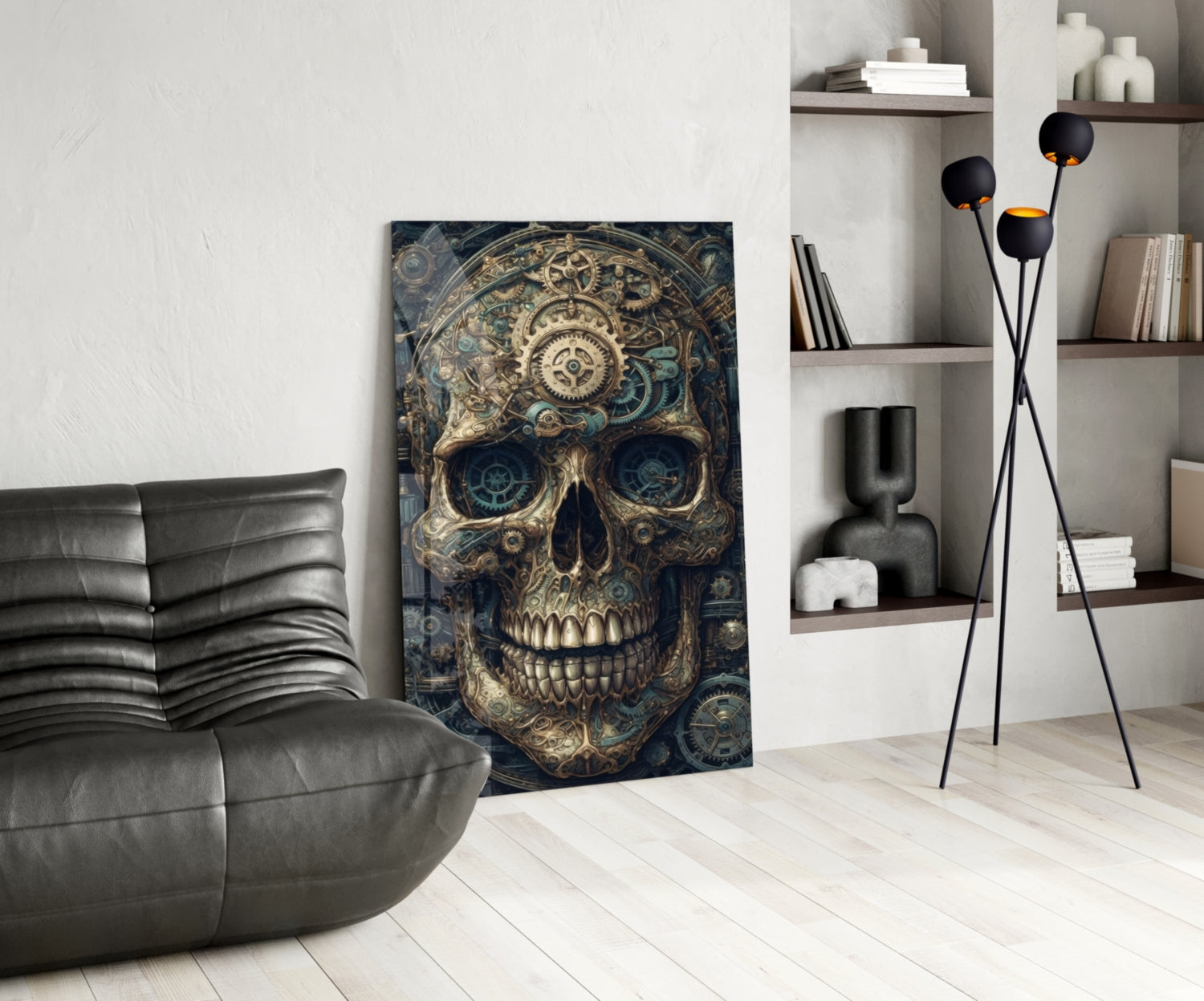 The Skull Glass Wall Art || Designer Collection