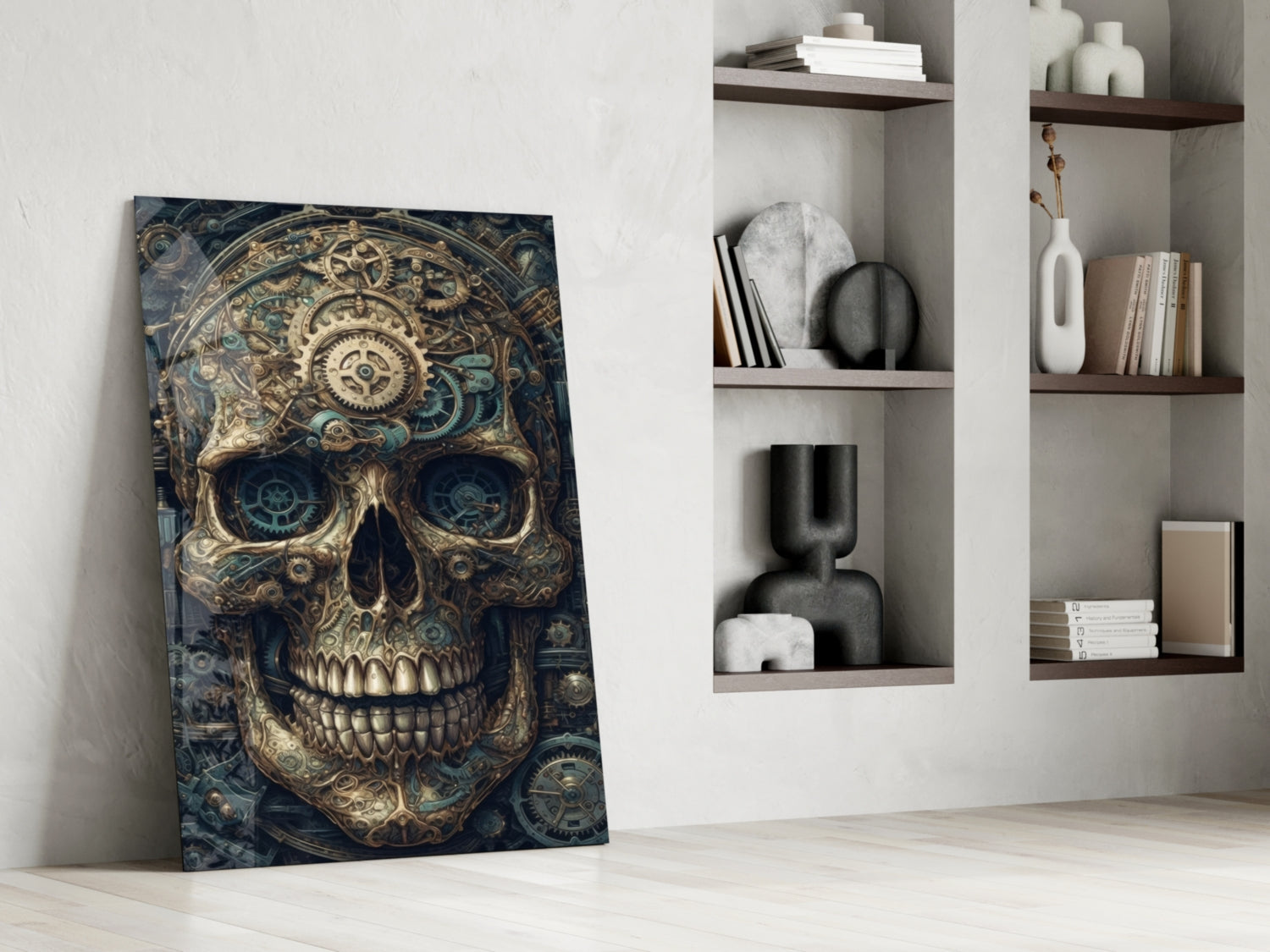 The Skull Glass Wall Art || Designer Collection