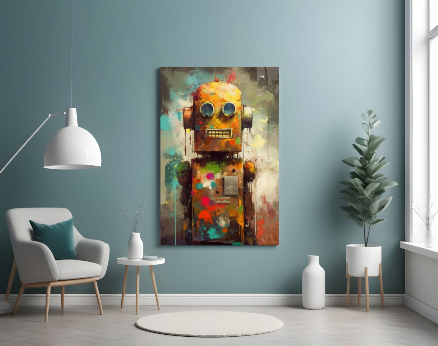 Robocute Glass Wall Art || Designer Collection