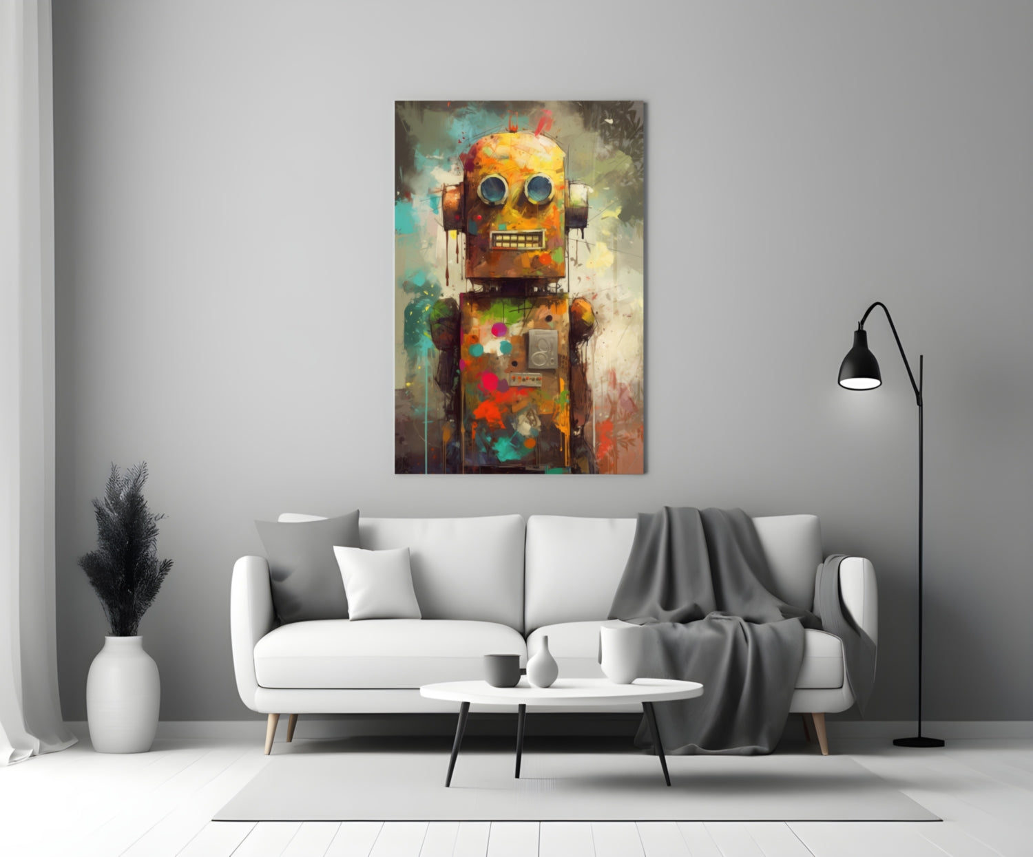 Robocute Glass Wall Art || Designer Collection