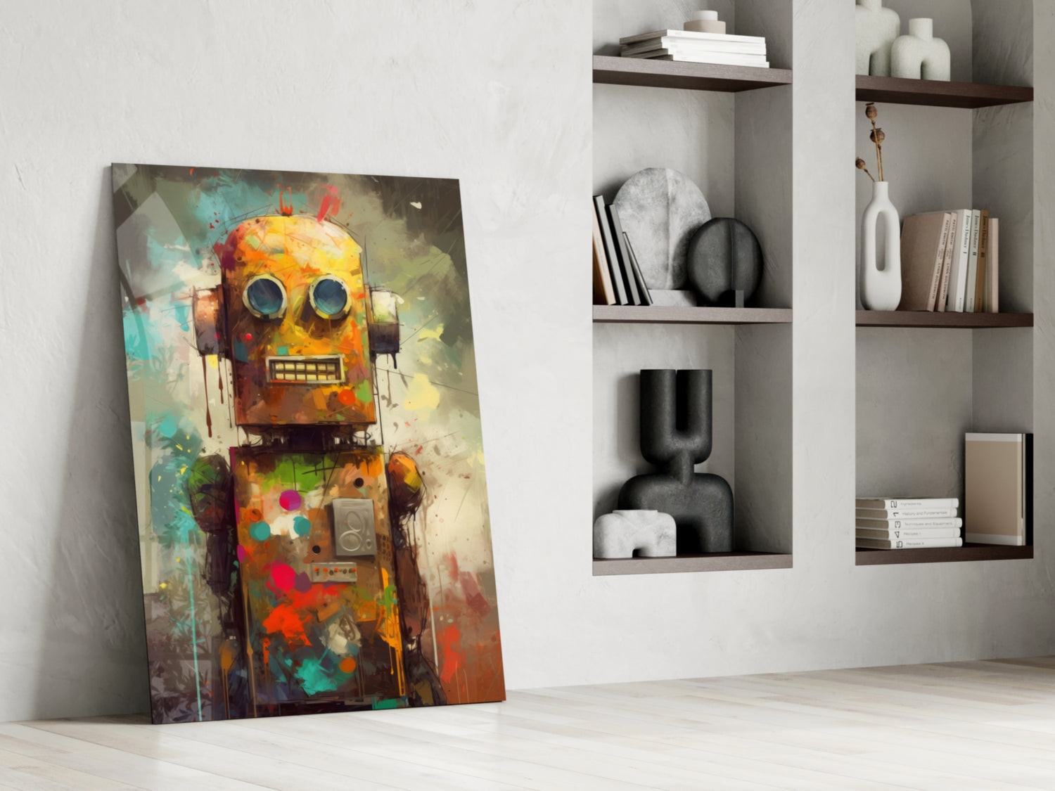 Robocute Glass Wall Art || Designer Collection