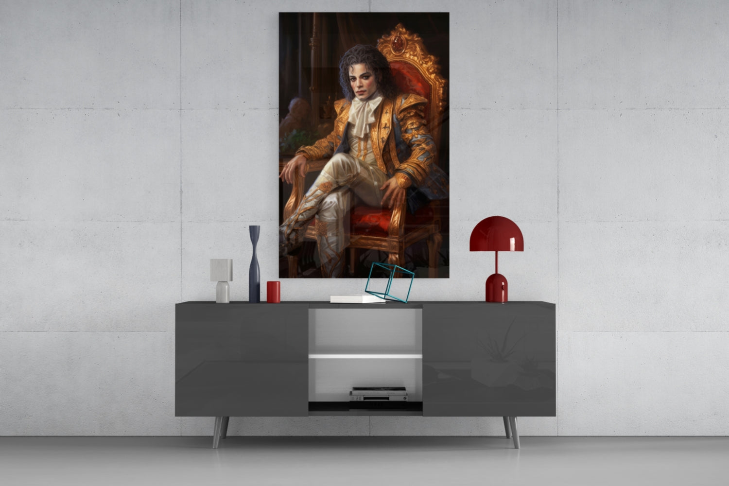 Pop Dancer on the Throne Glass Wall Art || Designer Collection