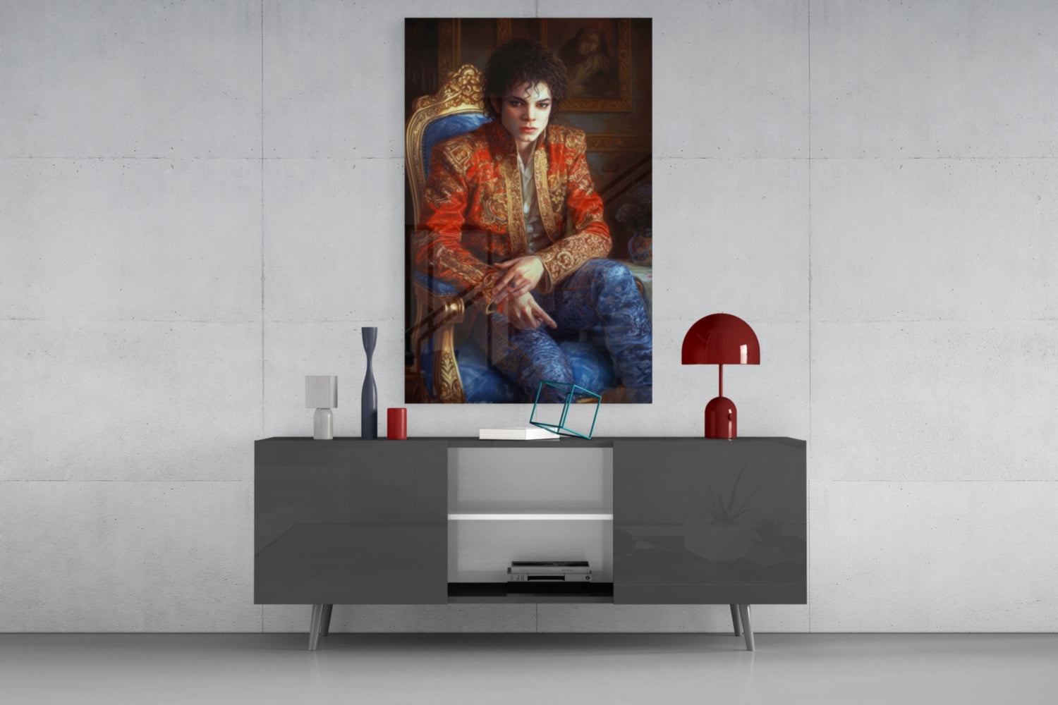 Moonwalk Pop Dancer  Glass Wall Art || Designer Collection
