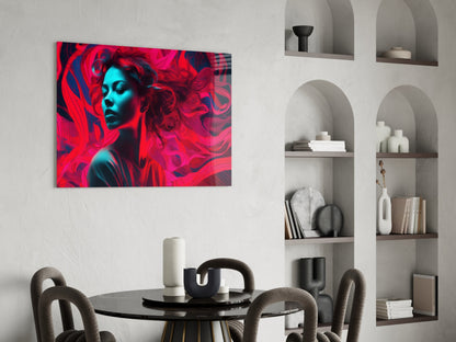 Red Feelings Glass Wall Art || Designer Collection