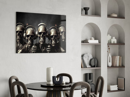 Skull Party Glass Wall Art || Designer&