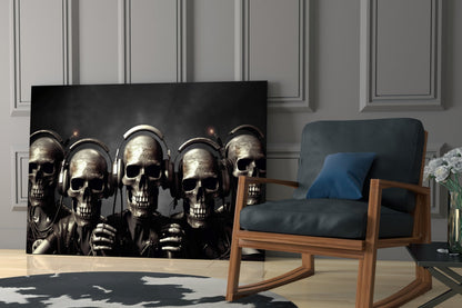 Skull Party Glass Wall Art || Designer&