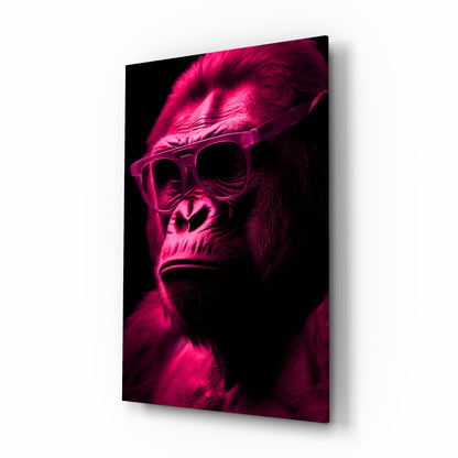 Ape the Thinker Glass Wall Art || Designer Collection