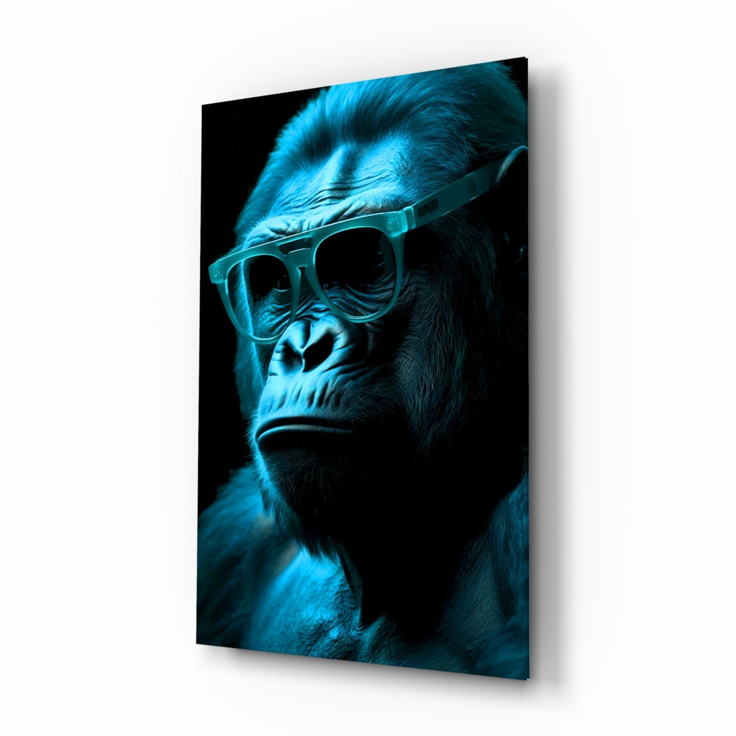 Ape the Thinker Glass Wall Art || Designer Collection