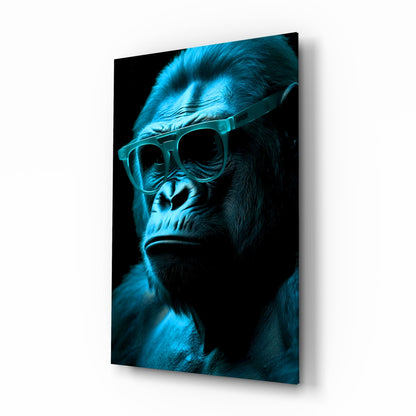 Ape the Thinker Glass Wall Art || Designer Collection