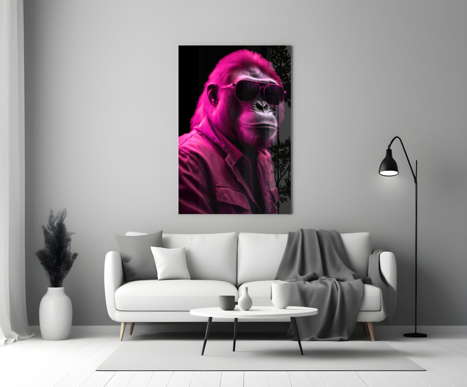 Hot Pink Aviator Shades Gorilla Glass Wall Art