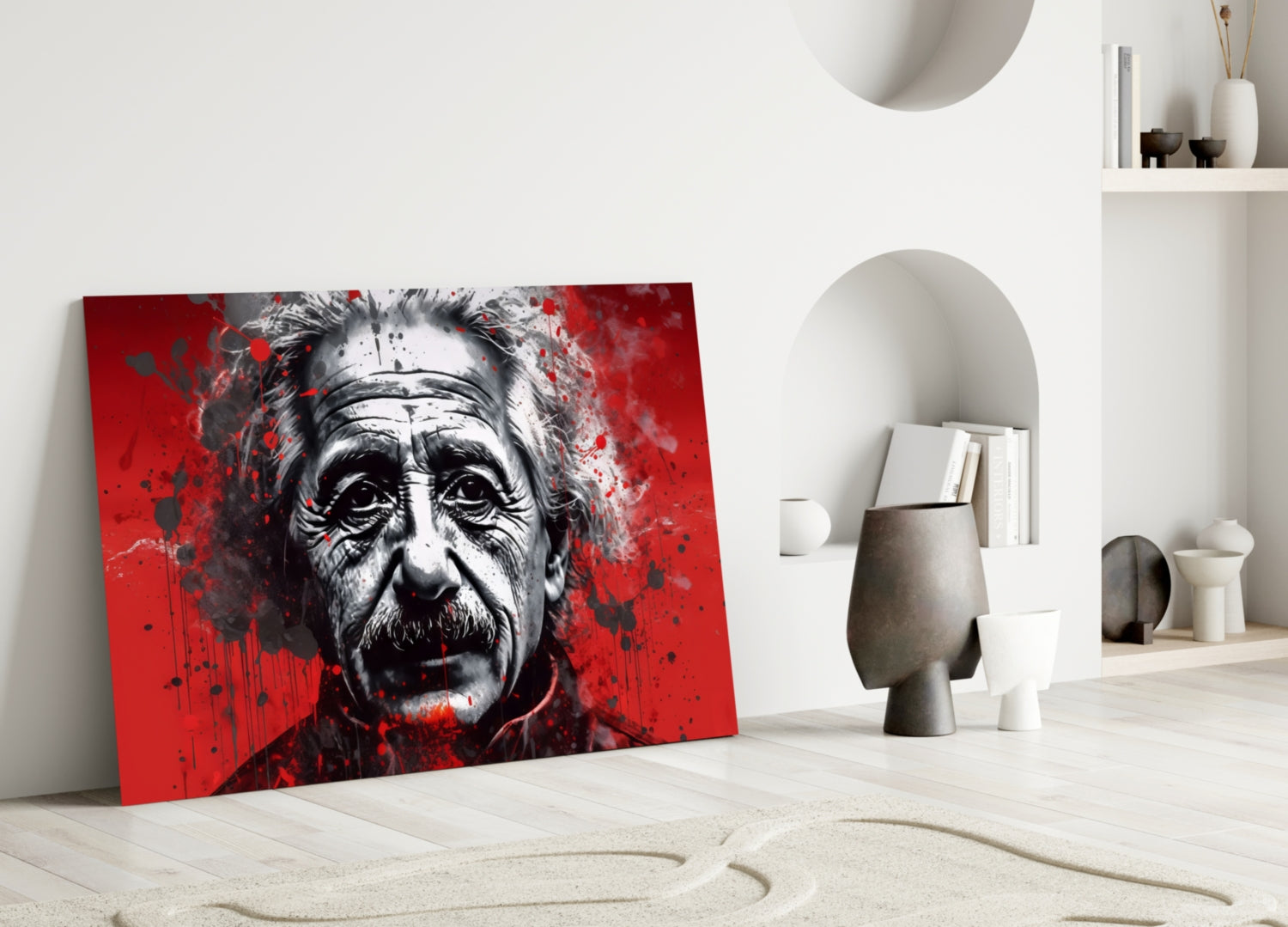 Relativity Genius Portrait Glass Wall Art || Designers Collection