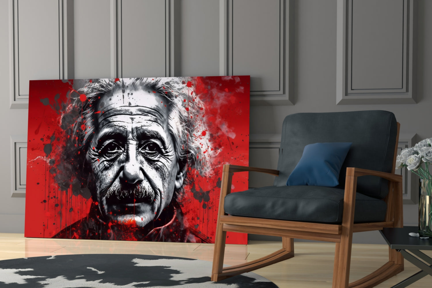 Relativity Genius Portrait Glass Wall Art || Designers Collection