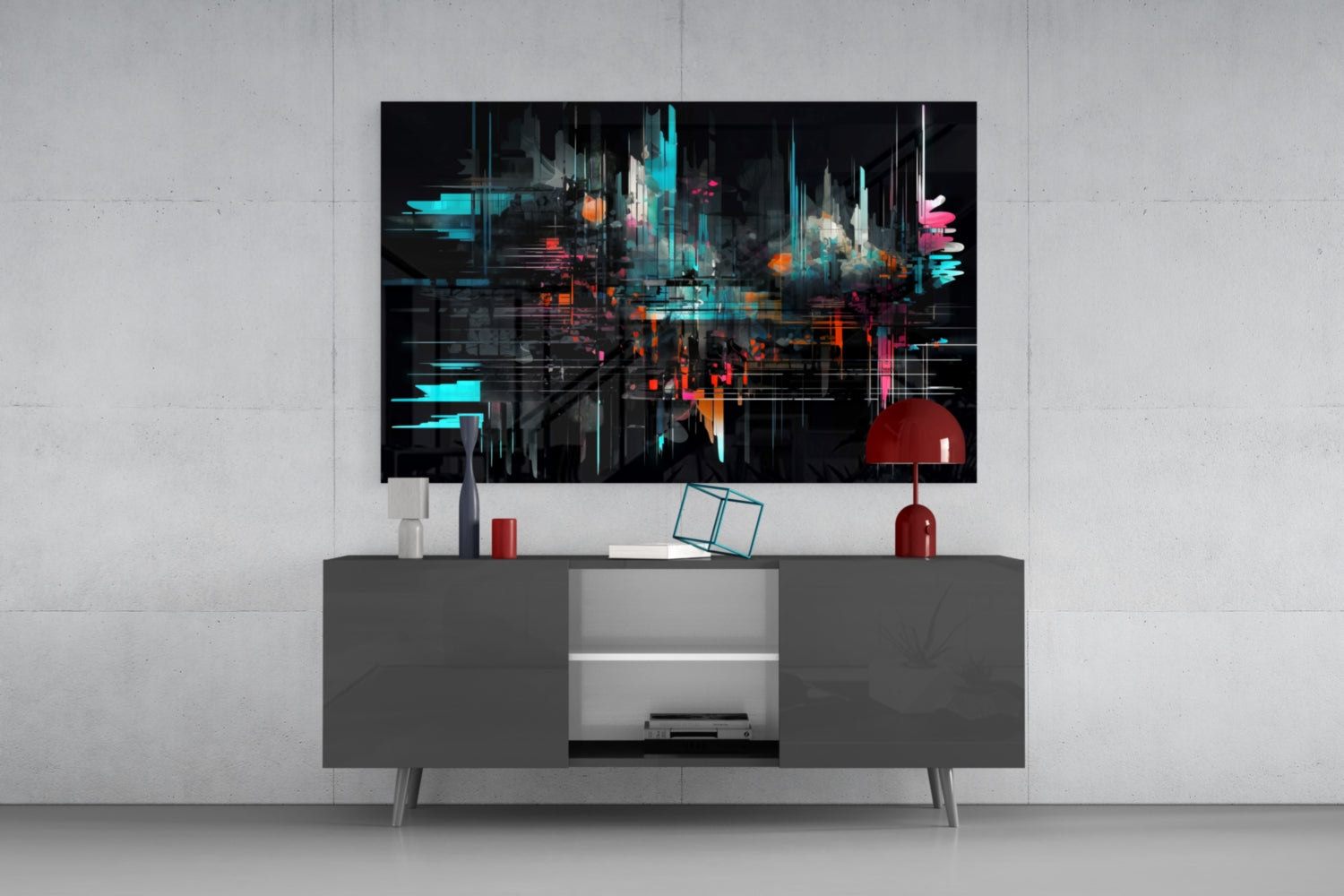 Color Sticks Glass Wall Art || Designers Collection